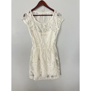 Hollister Lace Overlay Mini Dress size Large